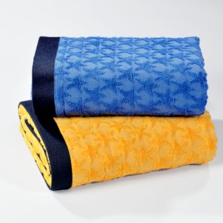 Πετσέτα Θαλάσσης 90Χ180 Stars Yellow/Blue - DownTown