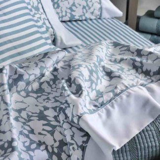 Σεντόνια king size floral, βαμβακοσατέν 220 κλωστές, Downtown 875 Elvira Petrol