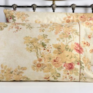 Ζεύγος Μαξιλαροθήκες Υπνου 885 English Flower Beige - DownTown