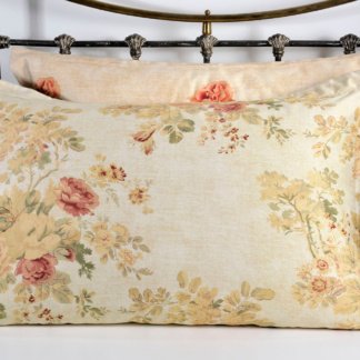 Ζεύγος Μαξιλαροθήκες Oxford 885 English Flower Beige - DownTown