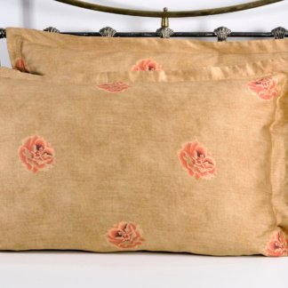 Ζεύγος Μαξιλαροθήκες Oxford 886 English Flower Red Ταίρι - DownTown