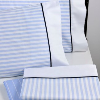 Σετ Σεντόνια King Με Λάστιχο 880 Elvira Stripe Ciel - DownTown