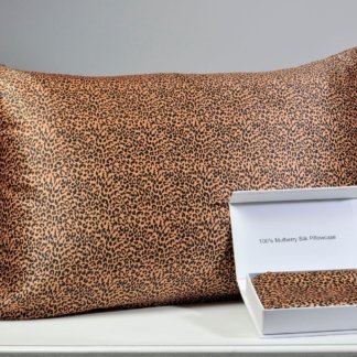 Μεταξωτή Μαξιλαροθήκη Leopard Gold (1τμχ) - DownTown
