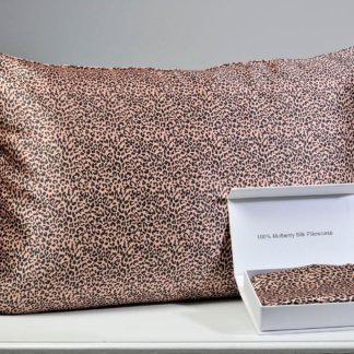 Μεταξωτή Μαξιλαροθήκη Leopard Pink (1τμχ) - DownTown