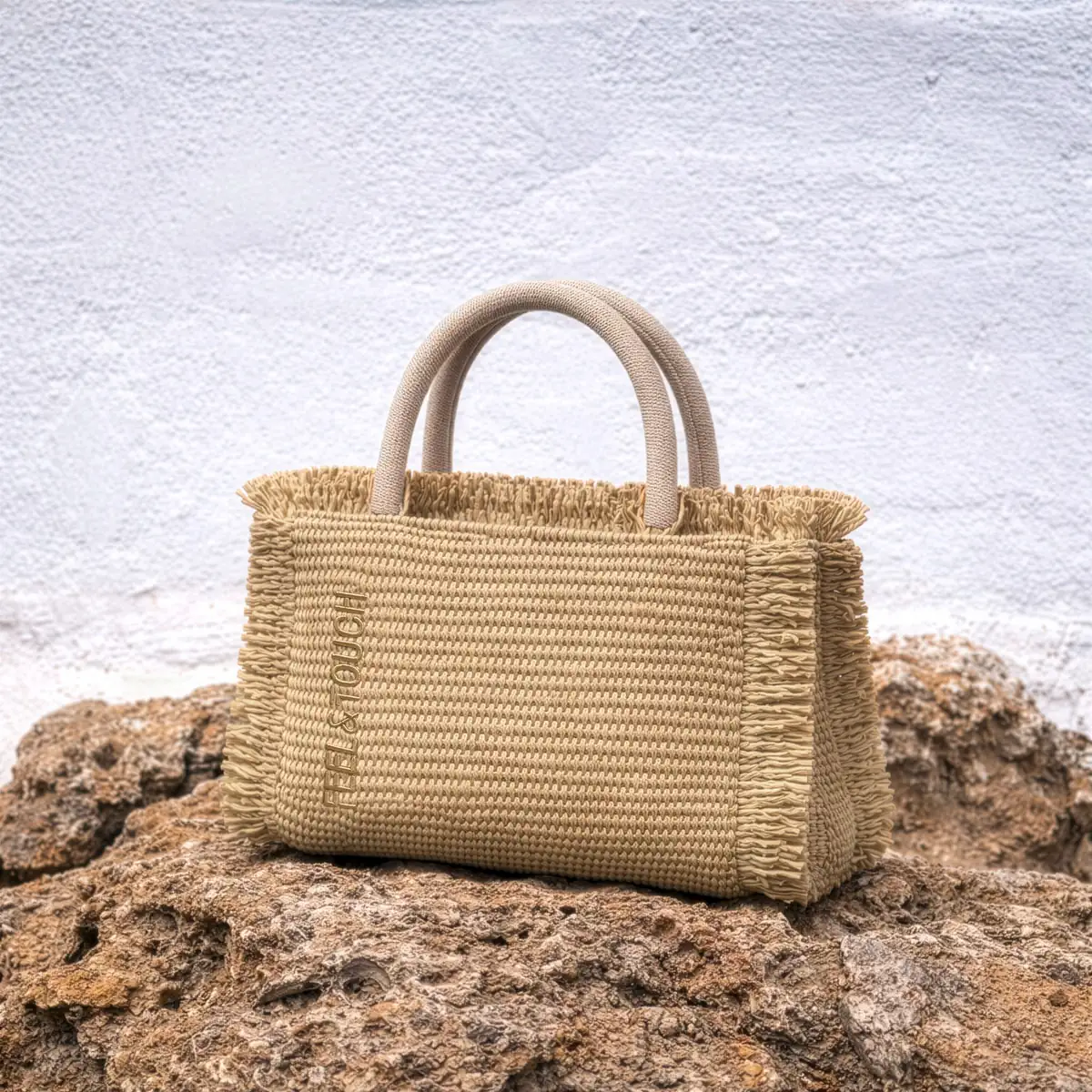 Τσάντα Χειρός Mini Tropical Natural - Feel and Touch - Image 3