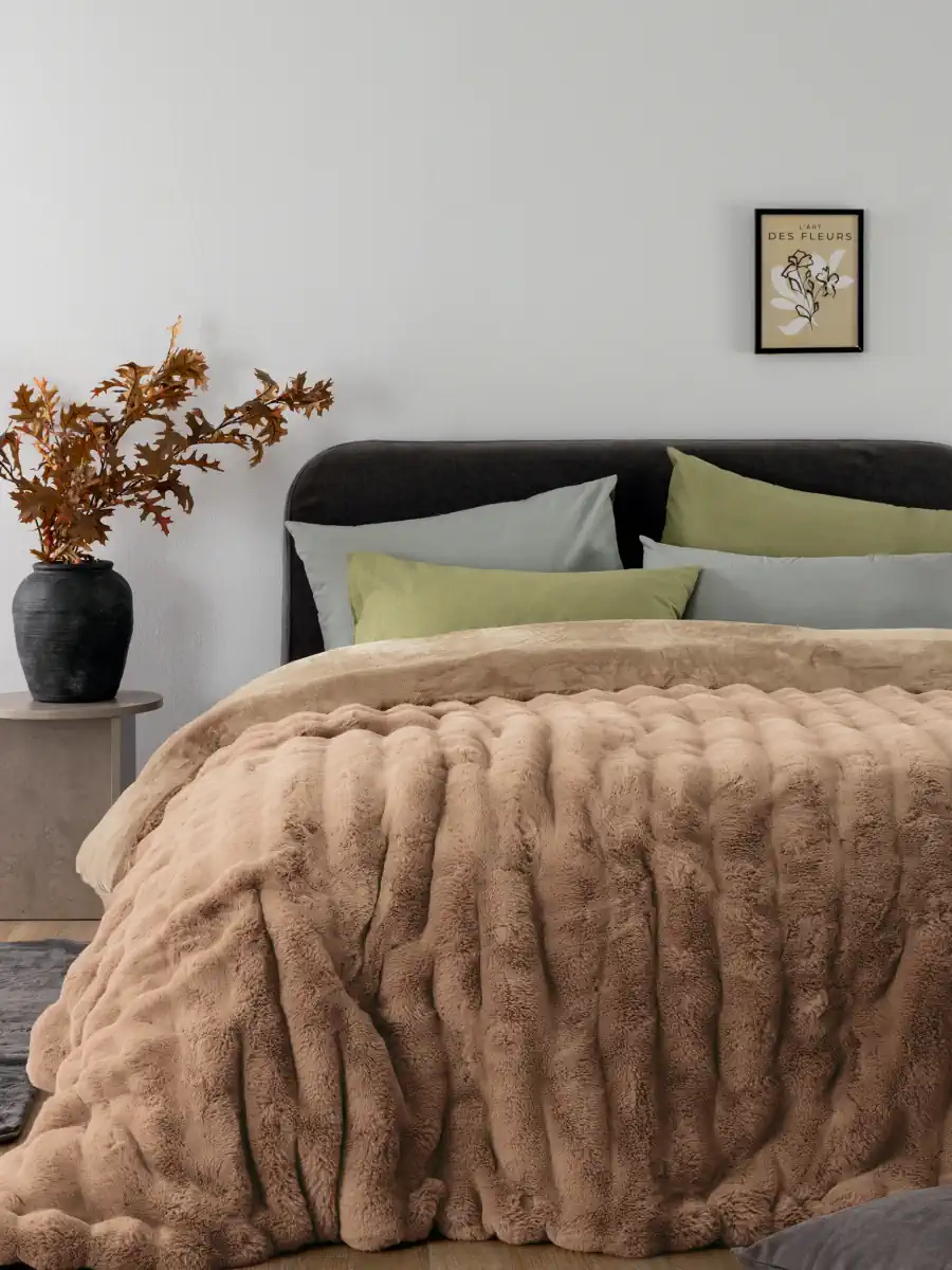 Κουβερτοπάπλωμα Υπέρδιπλο 220×240 COMFO TAUPE