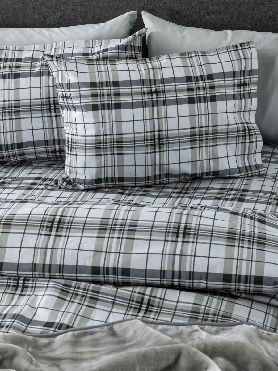 Σετ Παπλωματοθήκη Υπέρδιπλη Flannel Beauty 240x250 FB0249 - Image 2