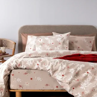 Σετ Παπλωματοθήκη Υπέρδιπλη Flannel Beauty 240x250 FB0256