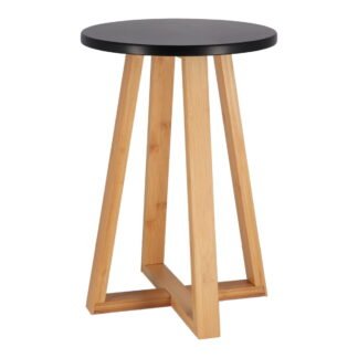 Σκαμπώ Bamboo Μαύρο/Μπεζ 30x30x43cm MRShome