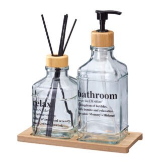 Σετ Dispenser & Αρωματικό Χώρου με Sticks Γυάλινο/Μπαμπού με βάση MRShome