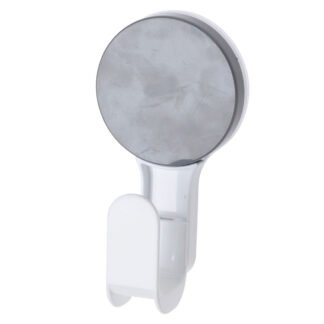 Άγκιστρο από ABS με Βεντούζα 6.5x4.5x12.5cm White with Grey Knob MRShome