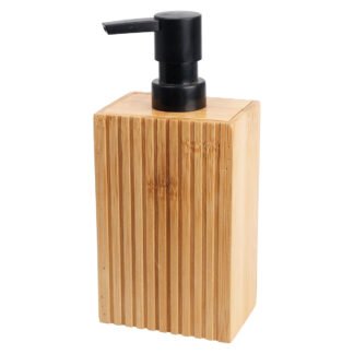 Δοχείο Κρεμοσάπουνου από Bamboo με Αντλία από ABS 8.5x6.6x17.5cm MRShome