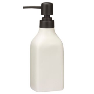 Δοχείο Κρεμοσάπουνου Stoneware 350ml 9x6x19.5cm White MRShome